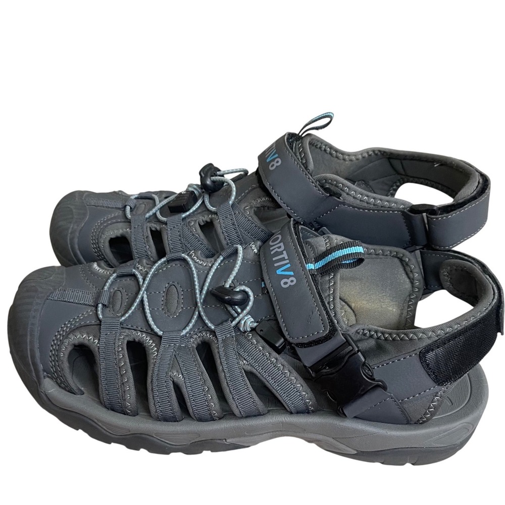 Nortiv8 Mens Hiking Sandals‎ Grey SNAS222M Closed Toe Sport Water Shoes Size 9.5